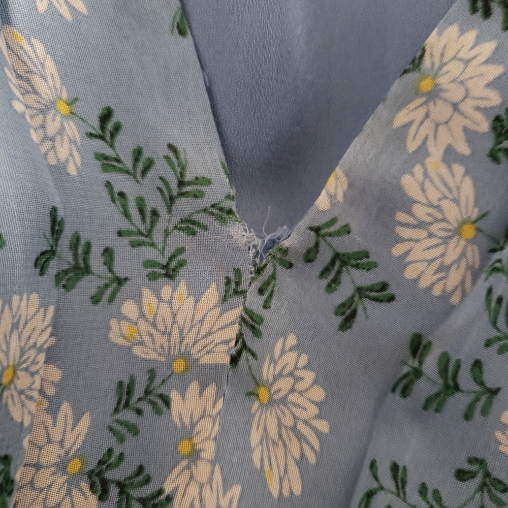 Max Studio Blue Floral Summer Maxi Hi-Low Dress - Picture 11 of 11